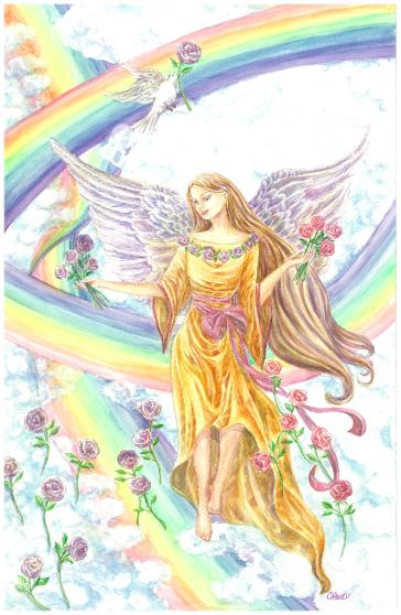 Angel of The Rainbows Art Print